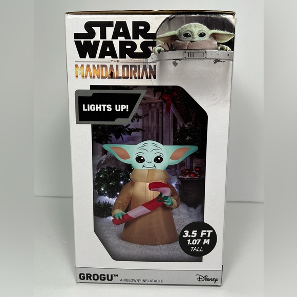 Star Wars Mandalorian The Child Baby Yoda Christmas 3.5 ft Inflatable Disney - Picture 3 of 8